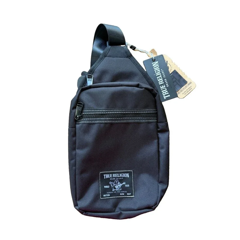NWT True Religion Crossbody Bags for Women & Men, Sling Bag One Size, Black